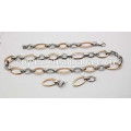 Stainless steel necklace bracelet earrings Rose Gold plating jewelry sets